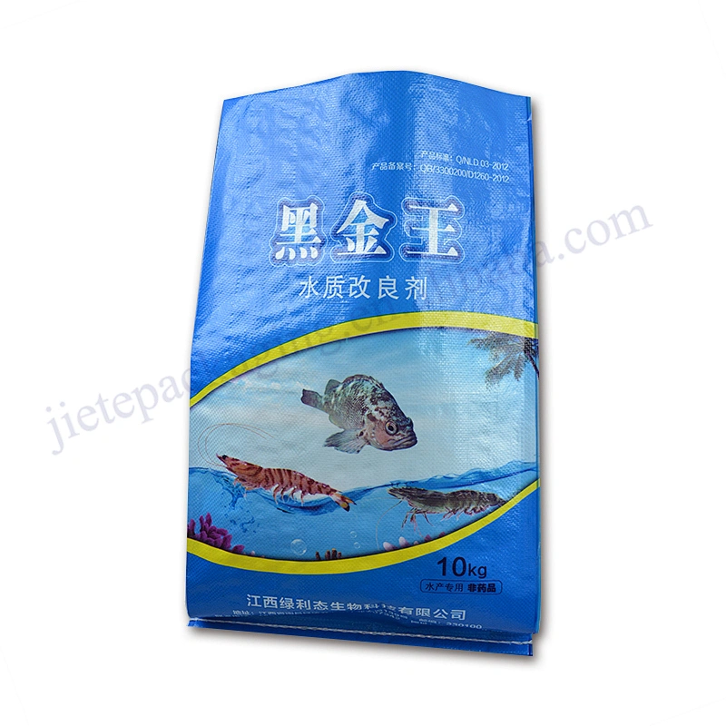 Moistureproof milde printed 10kg pp woven feed bag with PE lining for fertilizer,chemical,cement,tile adhesive and sugar