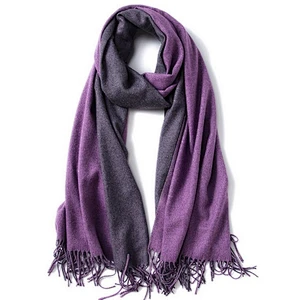 Lady Winter Long cashmere digital print silk wool scarf