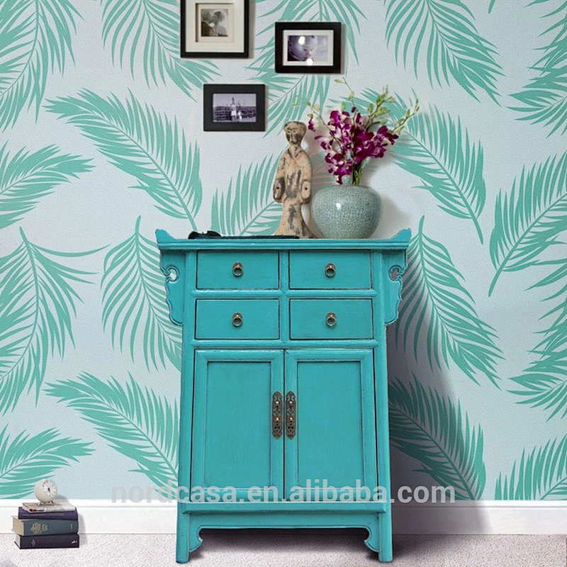 four drawer two door antique style chinese side table