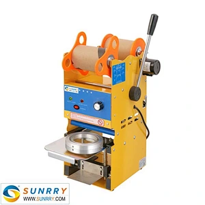 2018 popular semi-automatic sealing lid machine for plastic and aluminum foil cup for CE
