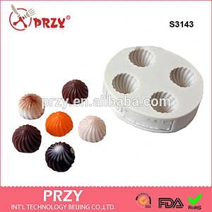 S3143 Mini Whipped Cream Frosting Silicone Soap Mold / 4 in 1