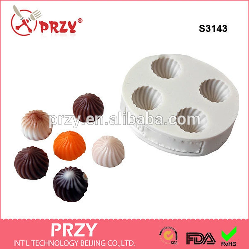 S3143 Mini Whipped Cream Frosting Silicone Soap Mold / 4 in 1