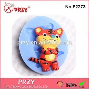 F2273 hot sale silicone tiger shape mold for cake decorating