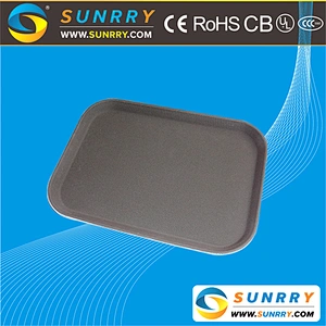 2018 New Rectangular Anti-skid food Tray PP/Fiber glass/Rubber Anti-Skid Feature Serving Tray (SY-FFT21B SUNRRY)