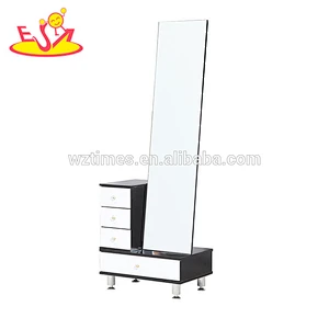 wholesale modern wooden stand up big mirrors with cabinet W08H087