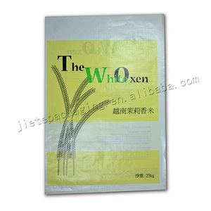 Sell well bopp laminated pp woven vietnam jasmine rice packing bag 25kg