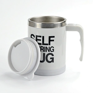 white color 400ml Portable plastic Electronic cup self stirring mug