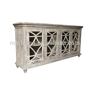 Vintage American Style Distressed living room cabinet