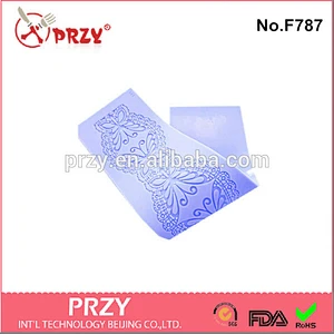 Model F787 Lace textured shape Fondant silicone mold for sale