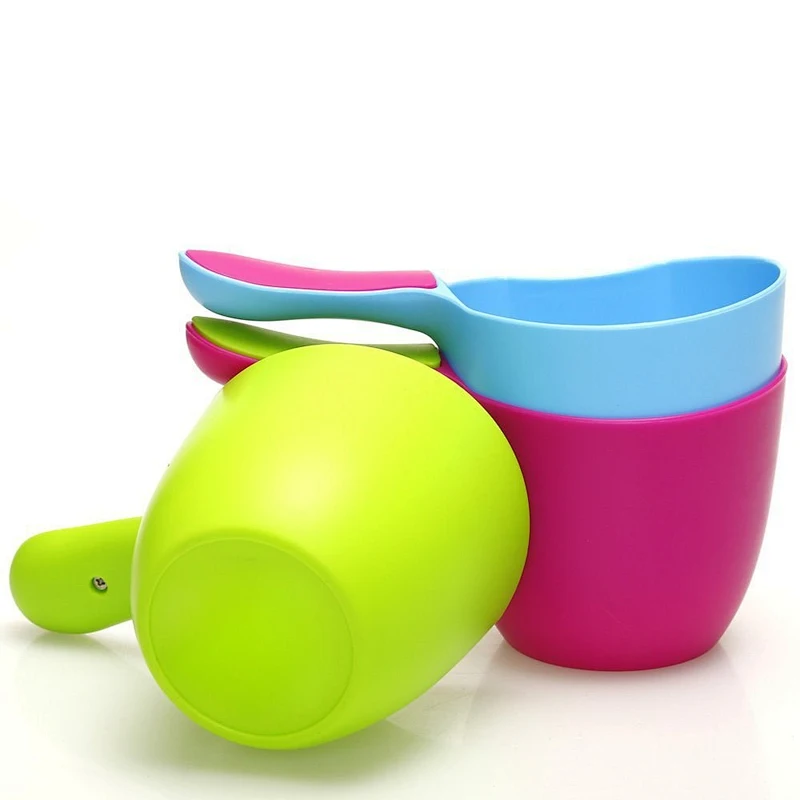 Baby Bath Water Scoop Plastic Cup Bailer for Kids Shower
