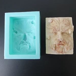 Factory direct supply handmade creative soap bearded tree man silicone soap mold