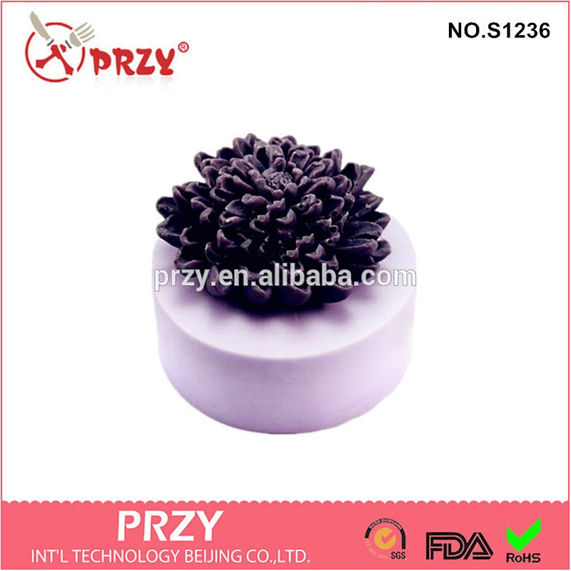 decorative 3d flower soap molds / 3d silicone soap mold