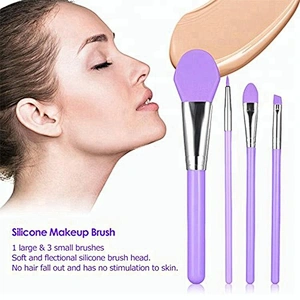 JZG 4PCS High Quality Silicone Head Mask Foundation Makeup Brush