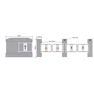 Factory Price Automatic Turnstile  Supermarket Pedestrian Swing Barrier Gate for School