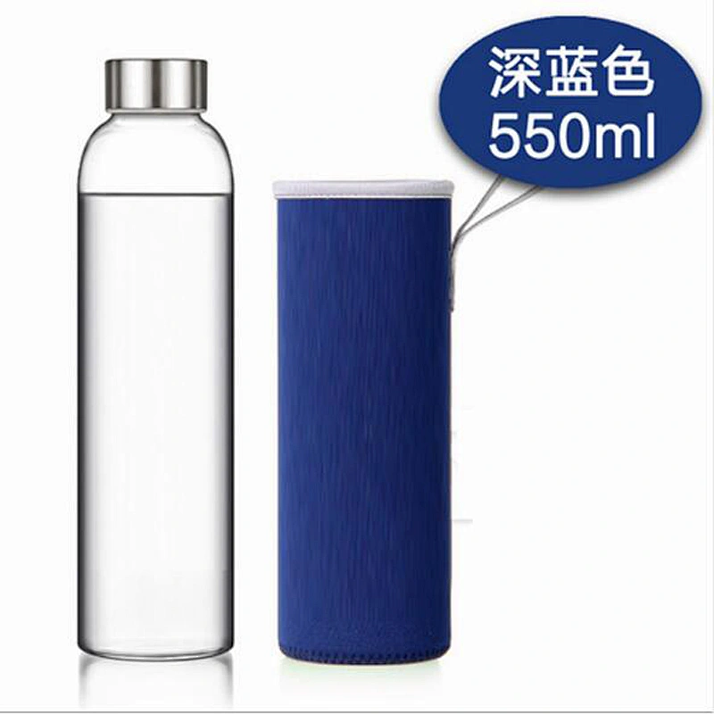 2019 Hot Sale in-stock Double Wall Glass Bottle Customized Logo Glass Tea Bottle High Borosilicate Portable Travel Tea Cup
