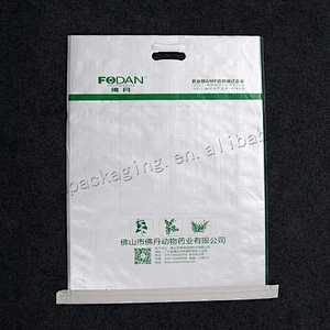 5kg pp woven shopping packaging bag with carry handle for chinese herbal medicine