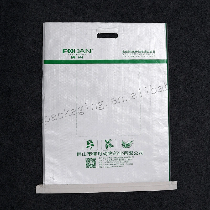 5kg pp woven shopping packaging bag with carry handle for chinese herbal medicine