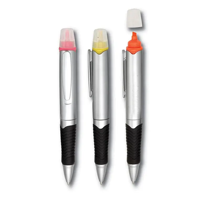 2 In 1 Highlighter Two Tips Barrel Ball Pen And Highlighter Combo