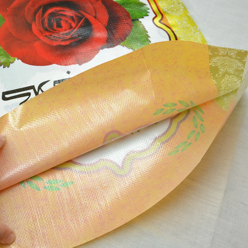 Plastic pp woven bags yellow for rice packing factory price