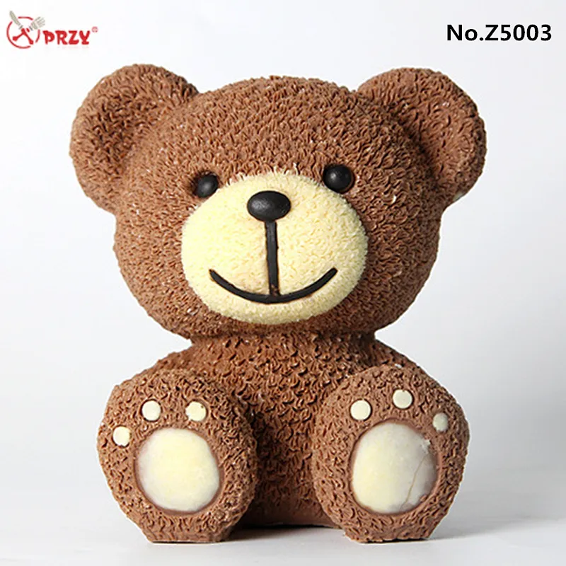 Factory price 3d cute Bear cake Silicone chocolate molds fondant Cake molulds silicone Soap Mold