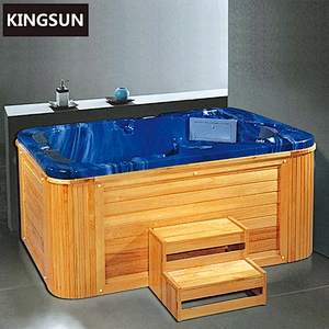 K-8984 Wooden Square Big Size Adult Above Ground Swimming Pool