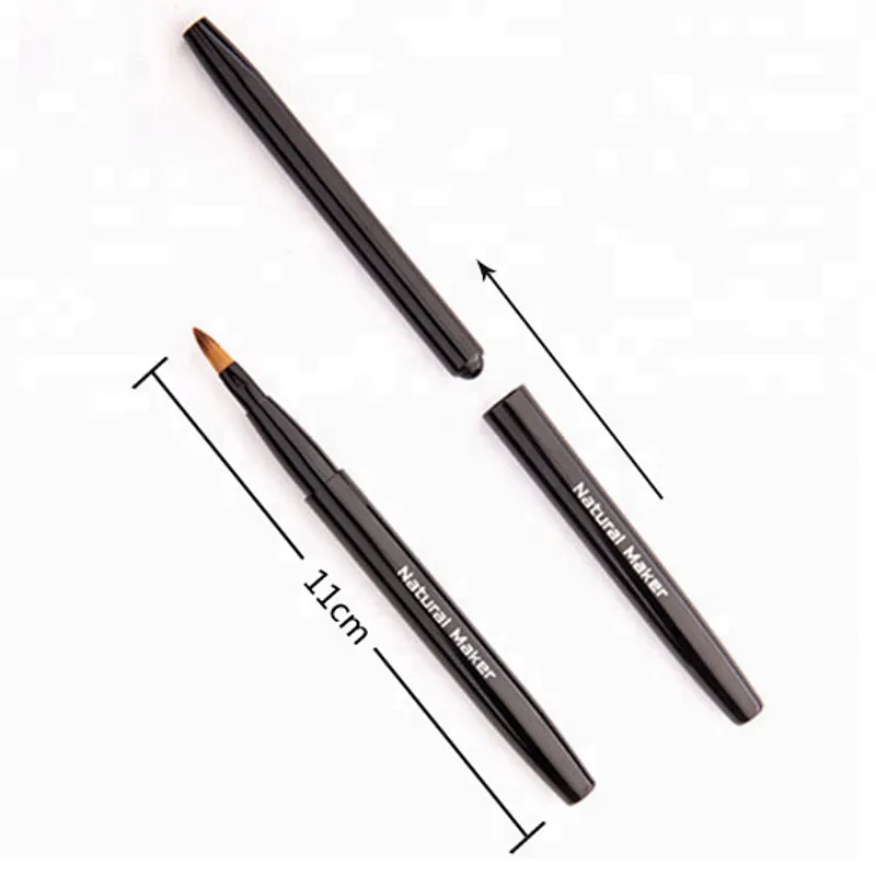 Professional Synthetic Hair Retractable Lip Makeup Brush Private Label Retractable Makeup Brush Lip Brush