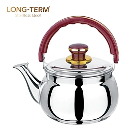 L2011 Red Bakelite Handle Anti-Scald Korean Style Stainless Steel Tea Kettle