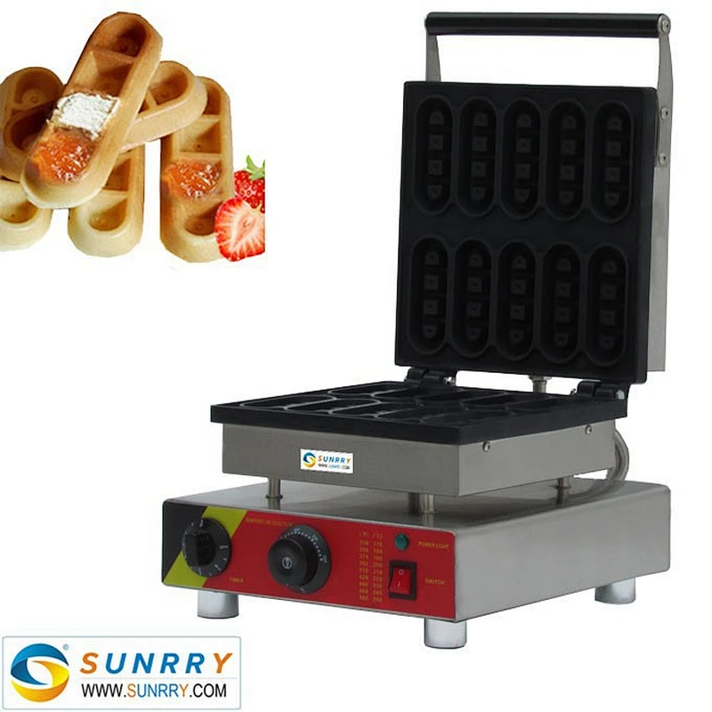 Stainless steel electric mini lolly caramel bar waffle maker