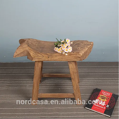chinese fish shape wood stool