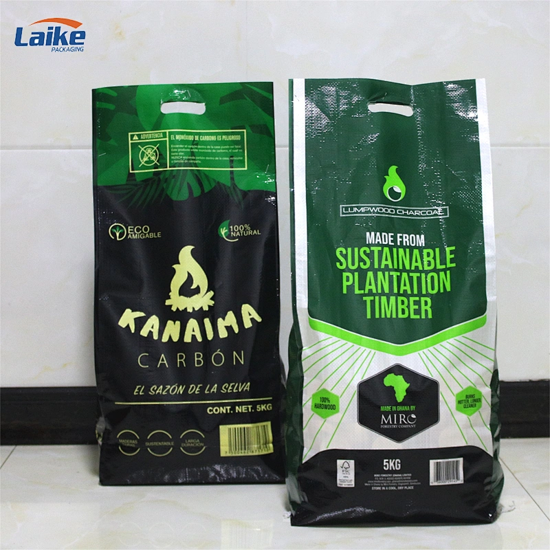 BBQ charcoal bag 5kg 10kg, bopp laminated pp woven charcoal packaging bag