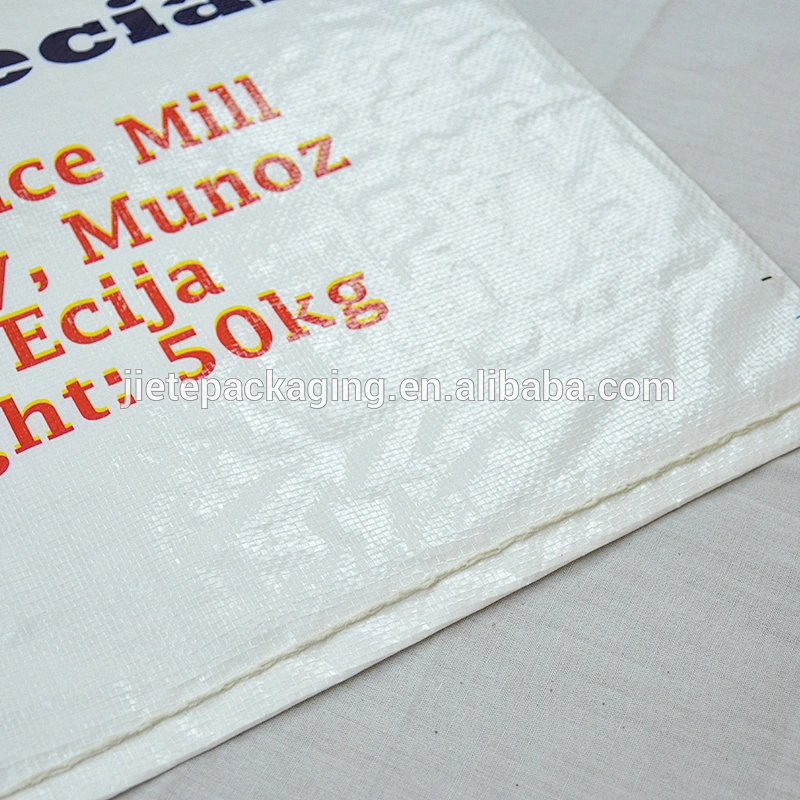 25kg grain, flour, rice, wheat, fertilizer pp woven bag with color printing