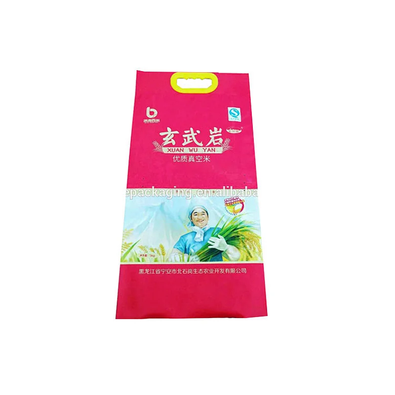 Custom made laminated plastic pp woven rice bag 25kg 50kg diamond basmati rice bag