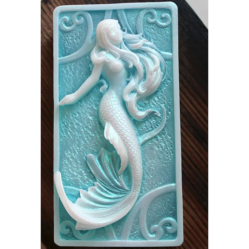 2D handmade mermaid soap silicone mold