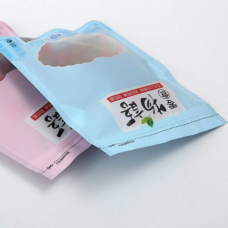 Custom wholesale pink ,blue snacks package