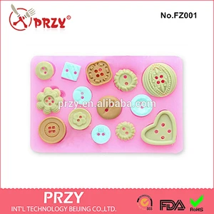 Button fondant cake decoration silicone molds