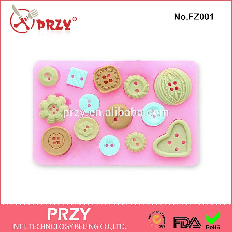 Button fondant cake decoration silicone molds