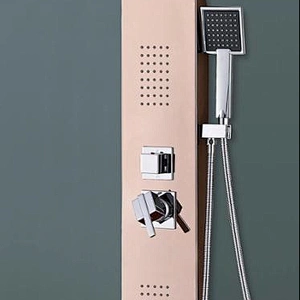 High quality massage shower panel pink color bathroom waterproof wall panel