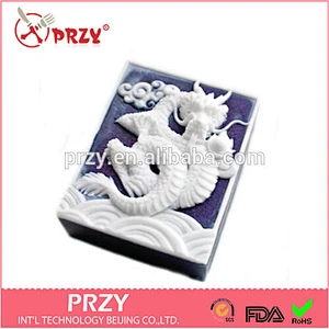 PRZY s2393 wholesale silicone dragon soap mould