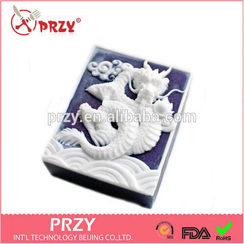 PRZY s2393 wholesale silicone dragon soap mould