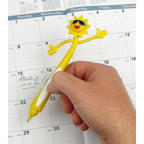 Custom Sun Bend-A-Pen - Full Color Imprint