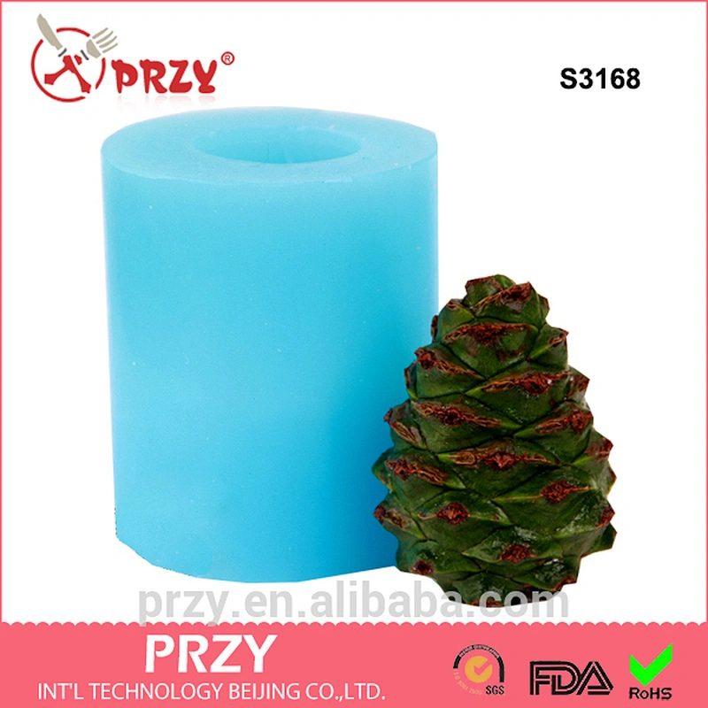 S3168 Pine cone 3D soap mold Christmas pine soap mold