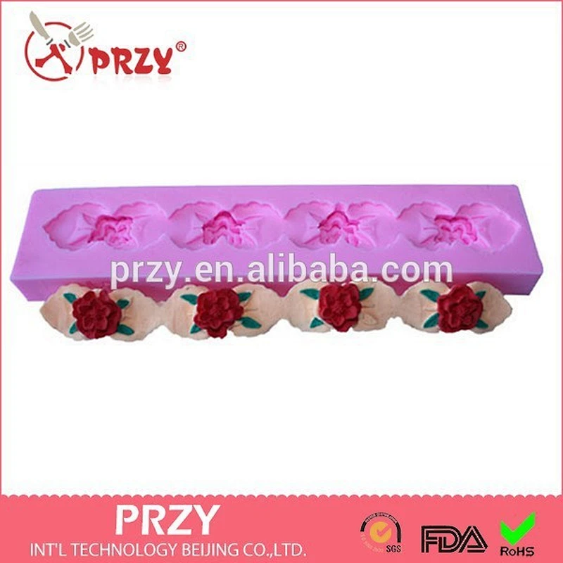 High quality rose fondant silicon mold