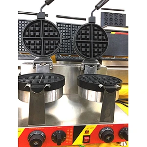 Electric round shape hong kong waffle maker with double heads egg waffle machine (SUNRRY SY-WM25B)