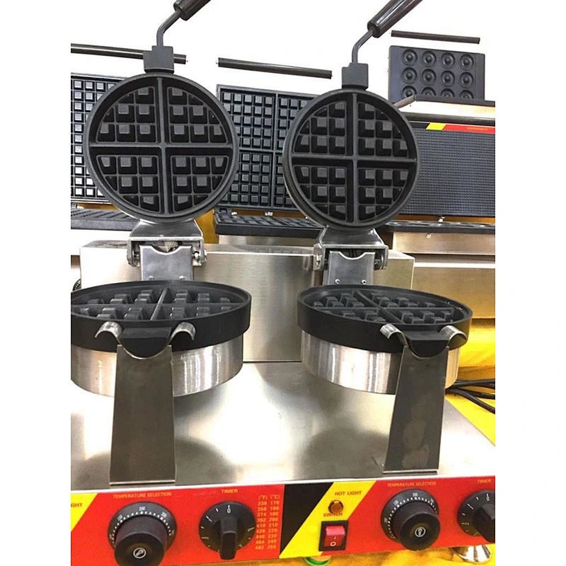 Electric round shape hong kong waffle maker with double heads egg waffle machine (SUNRRY SY-WM25B)