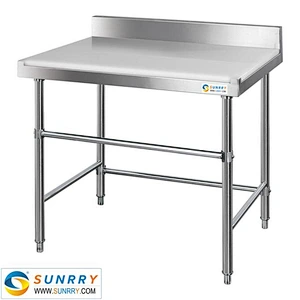 Commercial restaurant kitchen working table top and workbench stainless steel kitchen furniture (SY-WT76C)