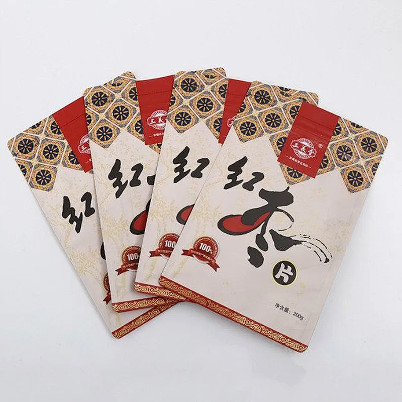 PE custom self-styled color printing resealable plastic food packaging bag 200g