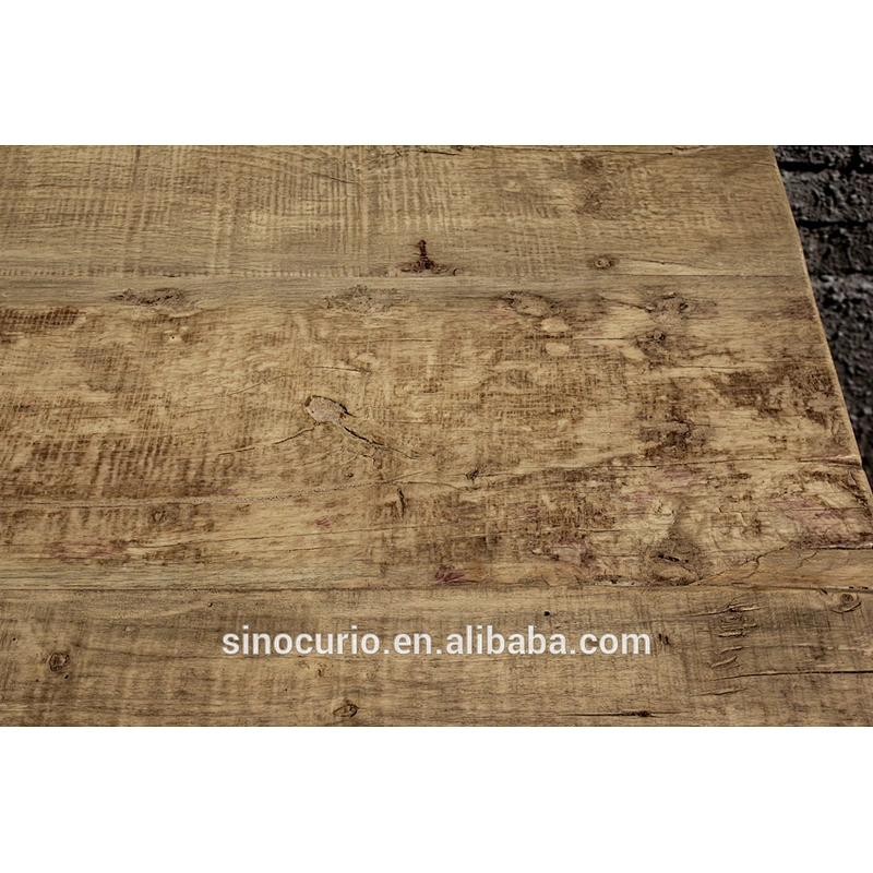 Vintage antique industrial recycle solid wood dining table