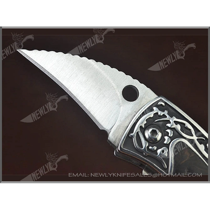 Ebony Handle Folding Knife Tactical Small Pocket Knife