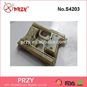 S4203 PRZY wholesale 2 Gun Soap ,Pistol Gun Soap,Party Favors Silicone Candle Mold