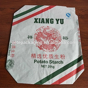 Kraft paper bag double layer for packing 1kg 2kg 25kg flour